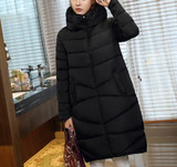 2017 Winter New Fashion Long Coat Slim Thickened Turtleneck Warm Jacket Cotton Padded Zipper Plus Size Outwear Casacos 4 Colors
