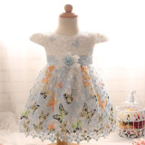 2017 Toddler Girl Dress For Baby Children Flower Girl 1 Year Birthday Dress Kids Formal Wedding Christening Tutu Dress For Party