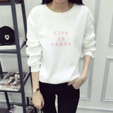 2017 Thickening Long-Sleeved Sweatshirt Harajuku Hoodie Women Casual Sweet Tracksuit Loose Letter Printed Korean Style