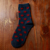 New Socks Women Female Girl Cotton Polka Dot Pattern Fashion Brand Crew Happy Funny Harajuku Novelty Design Calcetines Meias Sox