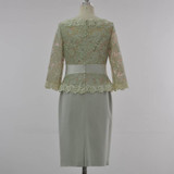 New Sleeveless Neck Slim Lace Embroidered Silk Polyester Blend Straight Dress