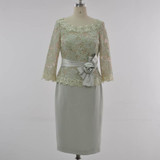 New Sleeveless Neck Slim Lace Embroidered Silk Polyester Blend Straight Dress