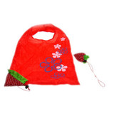 New Simple Strawberry Fruit Green Folding Convenience Shopping Bag Large Capacity Storage Bag Folding Convenience Shopping Bag