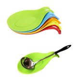 New Silicone Spoon Insulation Mat Rest Spatula Holder Heat Resistant Placemat Fork Pad Tray Kitchen Tools Coaster