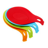 New Silicone Spoon Insulation Mat Rest Spatula Holder Heat Resistant Placemat Fork Pad Tray Kitchen Tools Coaster
