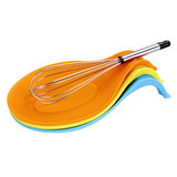 NEW Silicone Heat Resistant Spoon Fork Mat Rest Utensil Spatula Holder Kitchen Tool