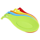 NEW Silicone Heat Resistant Spoon Fork Mat Rest Utensil Spatula Holder Kitchen Tool