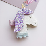 New Shining Dimensional Unicorn Star Girls Hair Clips Kids Hairpins Barrettes Children Hair Accessories