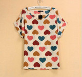 New Sexy Women Colorful Birds Chiffon shirt Batwing Loose Blouse Casual Tops #00225