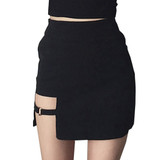 New Sexy Spy Skirts Women Asymmetrical High Waist Mini Skirt Saias Fashion Ladies Irregular Package Hip Party Club Skirts Jupe