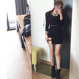 New Sexy Spy Skirts Women Asymmetrical High Waist Mini Skirt Saias Fashion Ladies Irregular Package Hip Party Club Skirts Jupe