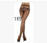 New Sexy See Through Open Crotch Oil Shiny Glossy Stockings Transparent Pantyhose T Crotch Club Dance High Elastic Tights W049