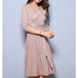 New Sexy Maternity Dresses V-neck Knee-length Pregnancy Clothes Maternity Clothes 6MDS075