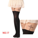 New Sexy Girl's Pantyhose Design Pattern Printed Tattoo Stockings Cat shape 20 Style Sheer Pantyhose Mock Stockings Tights 90cm