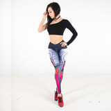 New Sexy Black Print Leggings Women Nylon Sporting Pants Fashion Printed Women's Fitness Leggings