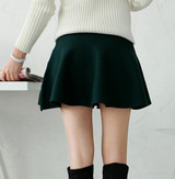 New Sex 2018 Summer Skirts Womens Knitted Skirt High Waist Pleated mini Skirt Casual Elastic Flared Skirt Female