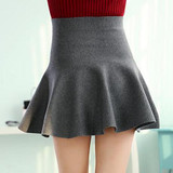 New Sex 2018 Summer Skirts Womens Knitted Skirt High Waist Pleated mini Skirt Casual Elastic Flared Skirt Female