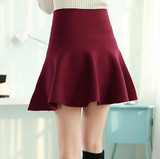 New Sex 2018 Summer Skirts Womens Knitted Skirt High Waist Pleated mini Skirt Casual Elastic Flared Skirt Female