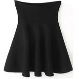 New Sex 2018 Summer Skirts Womens Knitted Skirt High Waist Pleated mini Skirt Casual Elastic Flared Skirt Female