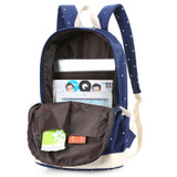 New School Bags Travel Students Bags Canvas Backpack Women Shoulder Bags Campus Bag Jacquard Preppy Style Softback