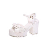 New Sandals Women Fashion Women Sandals Summer Shoes woman Open Toe Sandals Thick Heel High-heeled Bowtie Women's Shoes X258