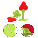 New Safety Fruit Shape Baby Teether Baby Teething Toys Food Grade Silicone Teether Baby Dental Care Strengthening Tooth Training