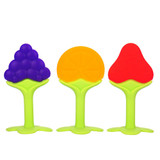 New Safety Fruit Shape Baby Teether Baby Teething Toys Food Grade Silicone Teether Baby Dental Care Strengthening Tooth Training