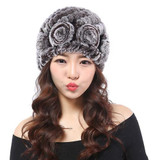 New Russia winter fur hat Rabbit Fur Women Warm fashion Lady Beanie Hat Handmade knitted hat headwear gorro Caps girls fur cap