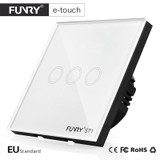 FUNRY EU Standard 3 Gang Remote Switch, Smart Control On-off for Smart Home, Smart Wall Switch,Smart Lamp Switch,Light Switch