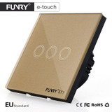 FUNRY EU Standard 3 Gang Remote Switch, Smart Control On-off for Smart Home, Smart Wall Switch,Smart Lamp Switch,Light Switch