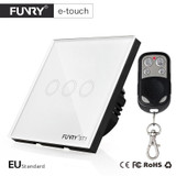 FUNRY EU Standard 3 Gang Remote Switch, Smart Control On-off for Smart Home, Smart Wall Switch,Smart Lamp Switch,Light Switch