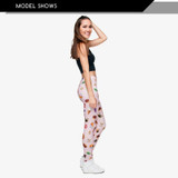 Funny Outwork Leggings 3D Pink Cat Sweet Dessert And Food Legging Women Pants Leggings
