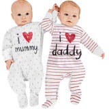 Funny Newborn Baby Cotton Long Sleeve Rompers Love Mummy Daddy Clothes