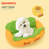 Funny Hot Dog Cushion  Puppy Warm Cat Sofa Cushion Soft Pet Sleeping Bag Pet Mat Hot Dog Bed Pet Cute Dog Beds For Small Dogs