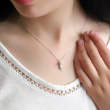 Funny Girls Cute Animal Jewelry High Quality Fashion Cartoon Cat 925 Sterling Silver Necklaces For Women Pendant Jewellry