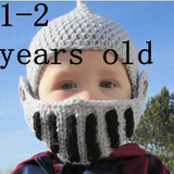 Funny Creative Viking Vikings Hand-Knitted Crochet Face Mask Rome Warrior Knight Crochet Mustache Knitted Helmet Hat Hats Caps