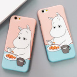 Funny Cartoon Hippo Cover Case For iphone 6 Case For iphone 6S 6 Plus 5 5S Phone Cases Fashion Hard PC hippopotamus Moomin Coque