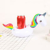 Funny Baby Inflatable Summer Toys Mini Lovely Unicorn/Swan/Flamingo Floating Inflatable Drink Can Holder Pool Beach Party Toy