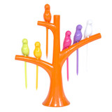 Fruit fork Portable scoop Fork Knife Creative forks 6Pcs Camping Hiking Utensils Spork Combo Gadget Cutlery Travel Color Random