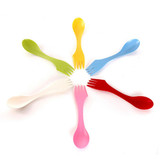 Fruit fork Portable scoop Fork Knife Creative forks 6Pcs Camping Hiking Utensils Spork Combo Gadget Cutlery Travel Color Random