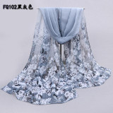 From India Spring Chiffon Scarf Women Silk Scarf Fashion 2017 Printing Women Chiffon Silk Scarf Shawls Sunscreen Wrap Cape