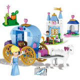 Friends For Girl Building Blocks Princess Cinderella's Pumpkin Carriage 37002 Set Toy Compatible With Duploe 41053