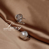 Freshwater pearl earring,real fine natural big pearl earring ,sterling 925 silver jewelry for bridal, birthday wedding gift