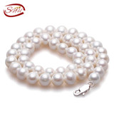 Freshwater Natural Pearl Necklace Women fine pearl necklace Jewelry Pearl 925 sterling silver necklace Cultured Genuine Pearl