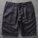 French Style Brand Casual Short Men Summer Linen Shorts Men Cotton Comfortable and breathable Mens Shorts Bermuda masculina Male