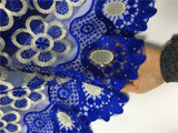 French African lace fabric high quality embroidered Nigerian net lace with guipure lace fabric 5 yards for lady dress ZN09