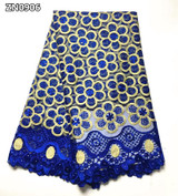 French African lace fabric high quality embroidered Nigerian net lace with guipure lace fabric 5 yards for lady dress ZN09