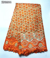 French African lace fabric high quality embroidered Nigerian net lace with guipure lace fabric 5 yards for lady dress ZN09