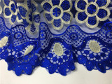 French African lace fabric high quality embroidered Nigerian net lace with guipure lace fabric 5 yards for lady dress ZN09