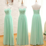 JC&STAR Custom Color Mint Green Navy Blue Long Chiffon A Line Pleated Bridesmaid Dress 2017 cheap bridesmaid dresses under 50 JC&STAR Custom Color Mint Green Navy Blue Long Chiffon A Line Pleated Bridesmaid Dress 2017 cheap bridesmaid dresses under 50